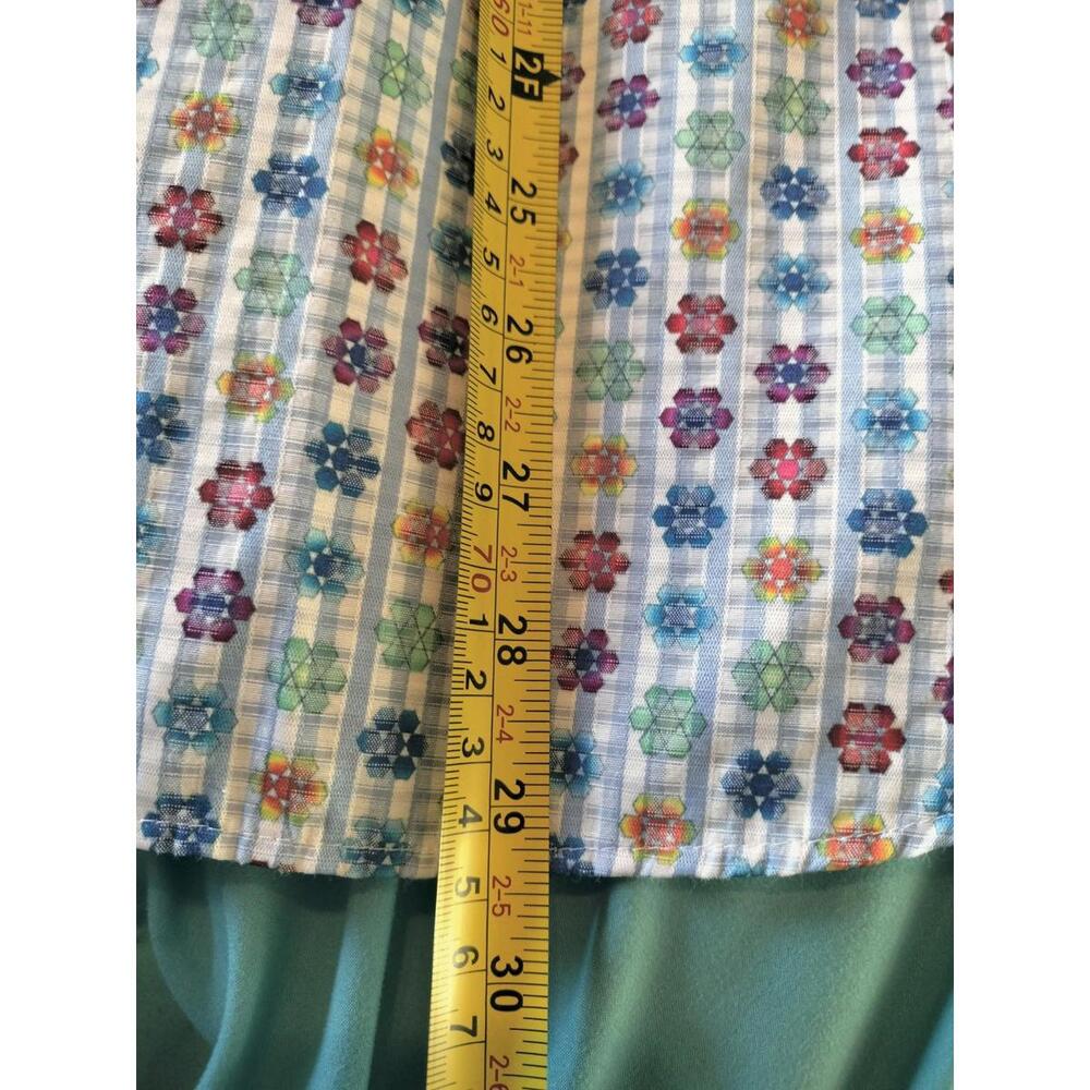 Visconti Black Men’s Long Sleeve Button Down Shirt Size L – Multicolor Geometric - Picture 5 of 15